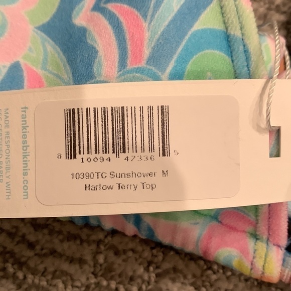 Frankies Bikinis Harlow Terry Halter Bikini Top - Picture 6 of 7